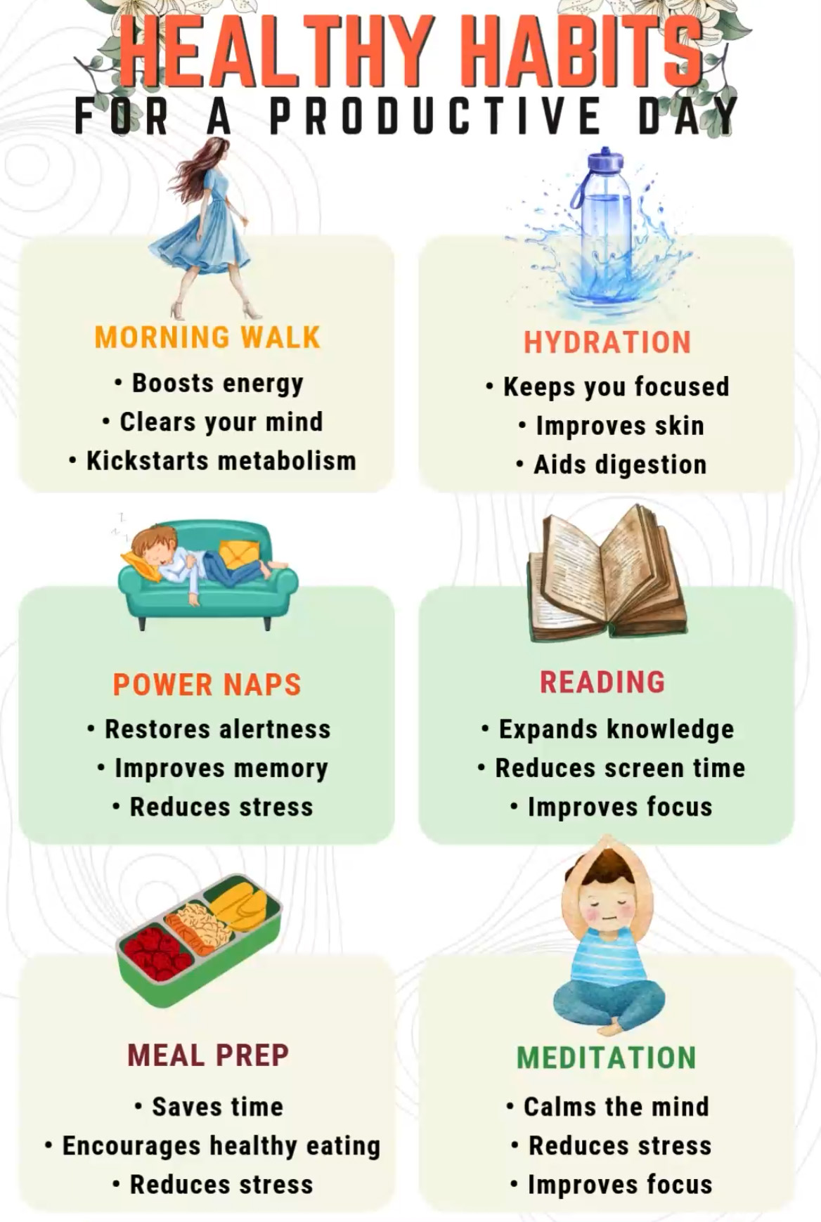 Healthy Habits for a Productive Day Image